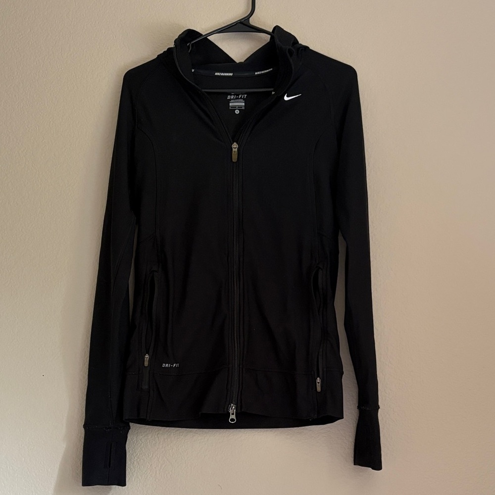 Nike Black Hooded Athletic Jacket